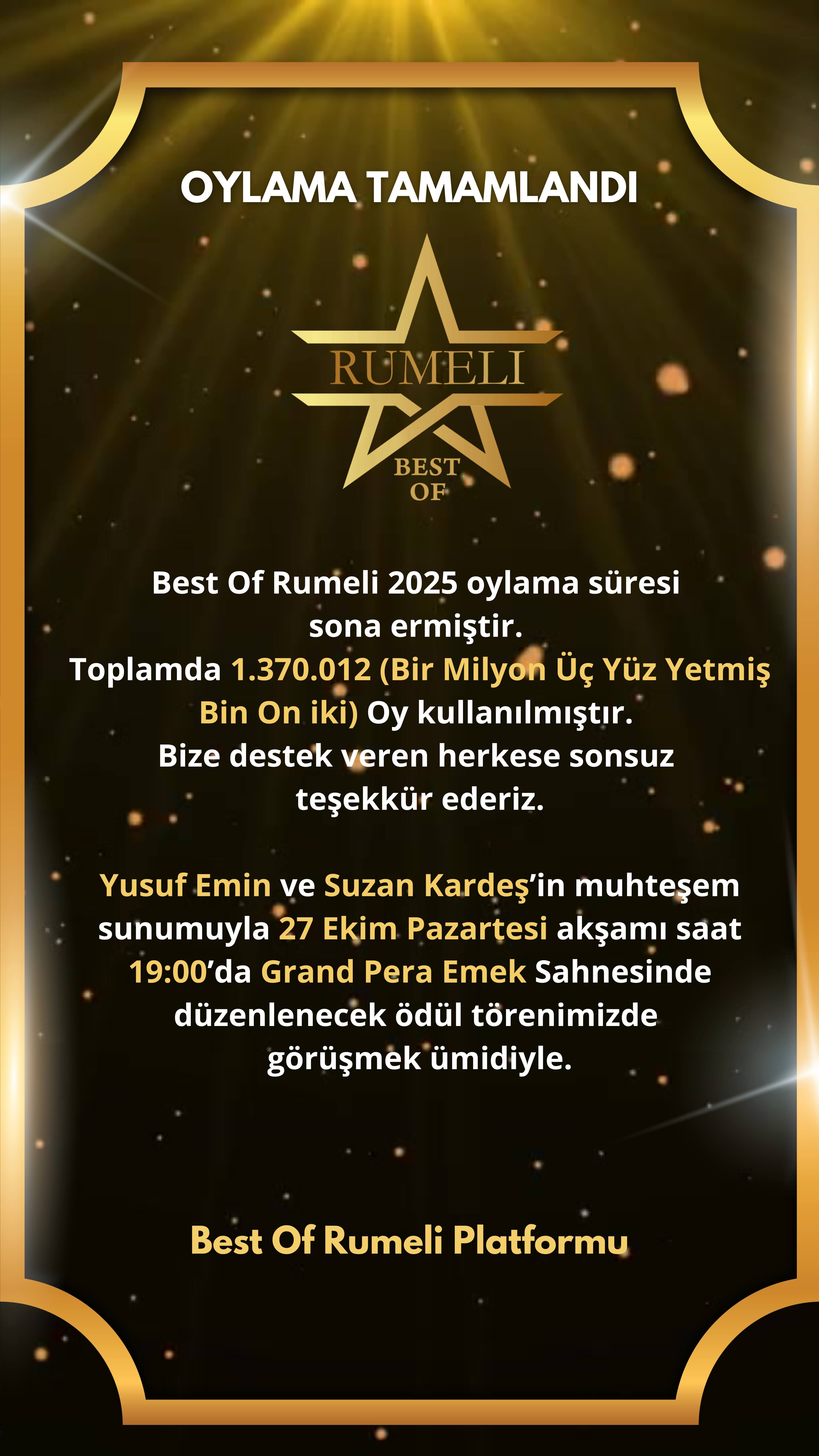 Oylama Tamamlandı