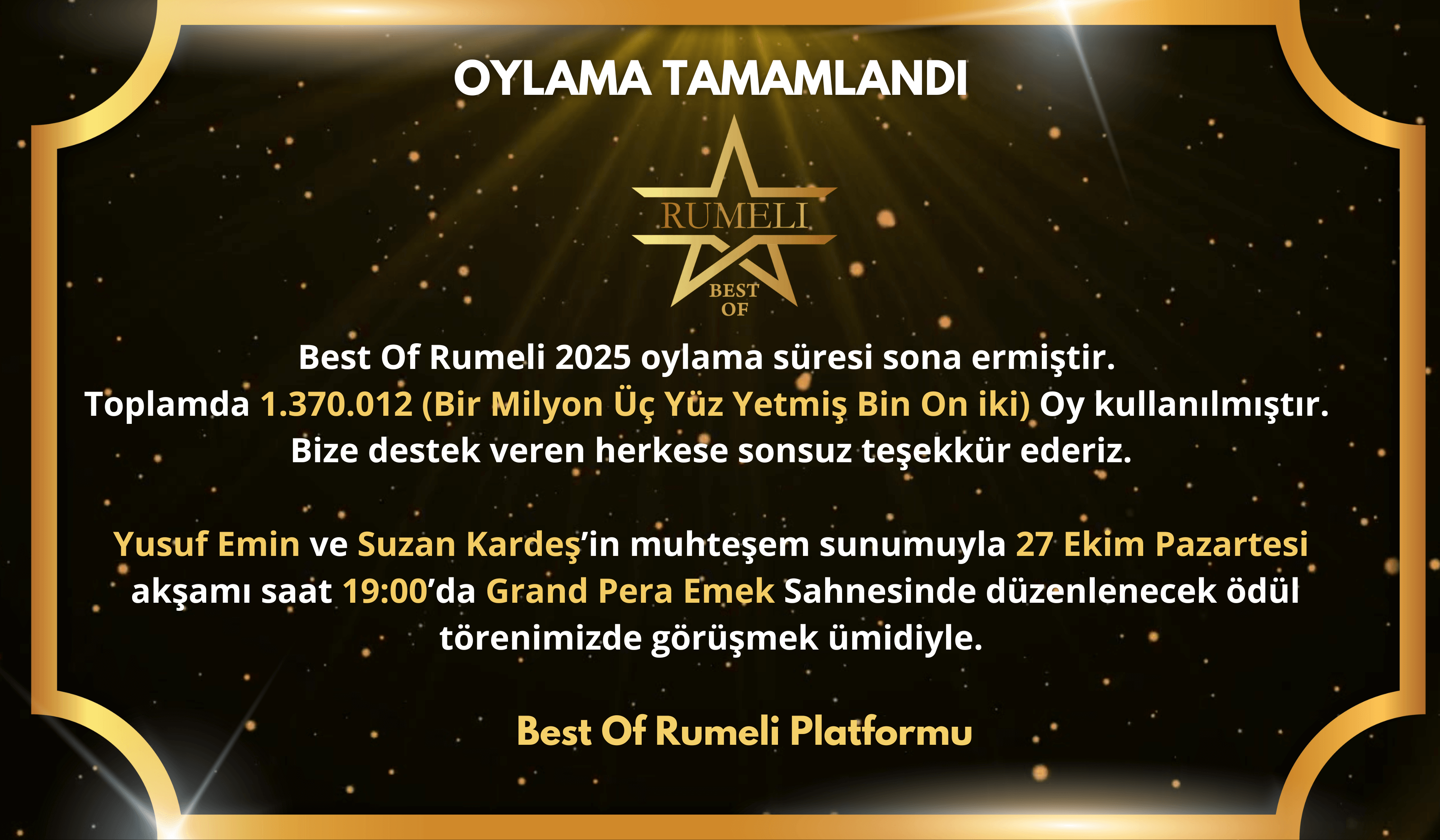 Oylama Tamamlandı